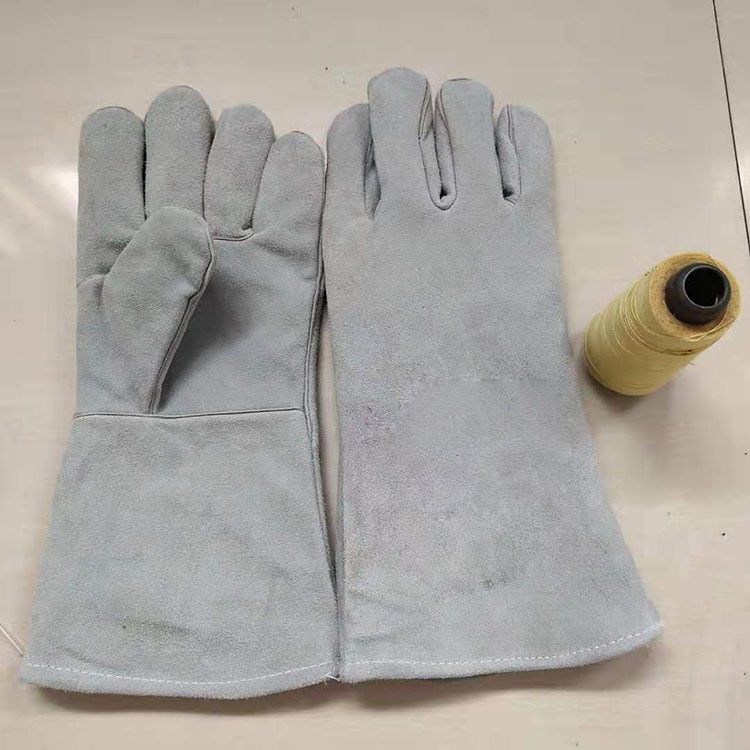 头层全牛皮电焊工手套 劳保皮手套焊接手套耐热手套牛皮电焊