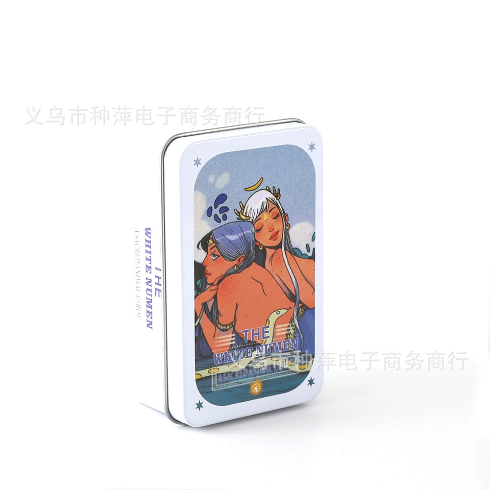 Жестяная колода Таро English Tarot Card с золотым тиснением по краю и брошюрой description