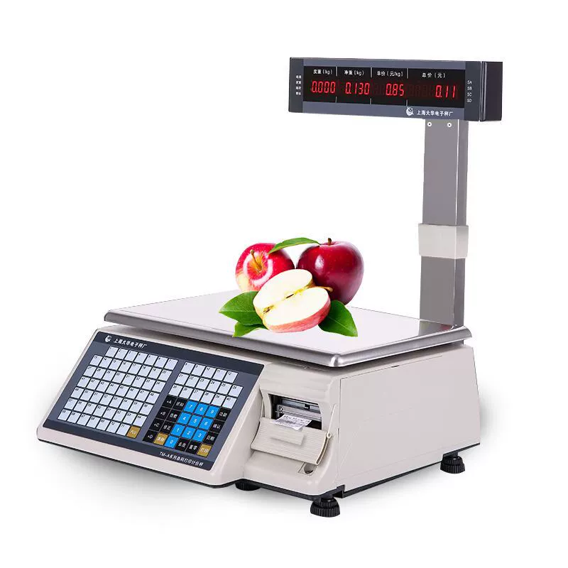 Весы для печати штрих-кодов Интерфейс Ethernet Весы штрих-кодов для супермаркета касса печати