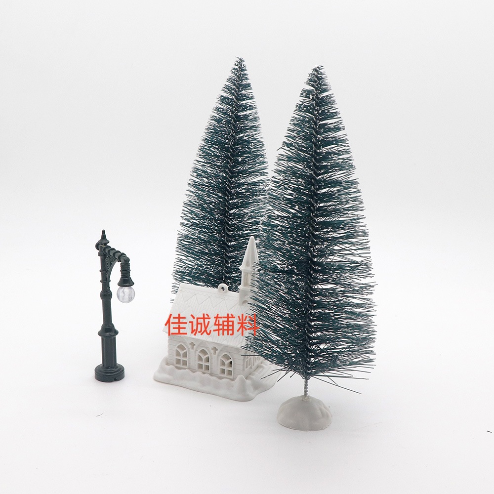 墨绿白底圣诞树 树 20CM.jpg
