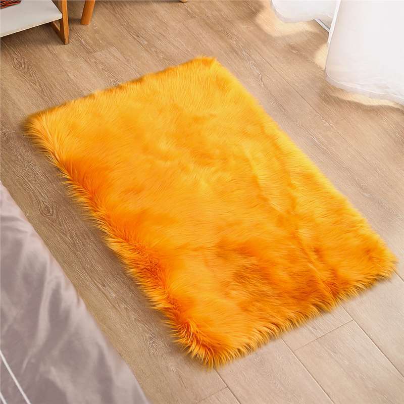 Nordicins sala de estar alfombra dormitorio adornos cama cama habitación de niña mesa de té negro red cama debajo de alfombra de peluche