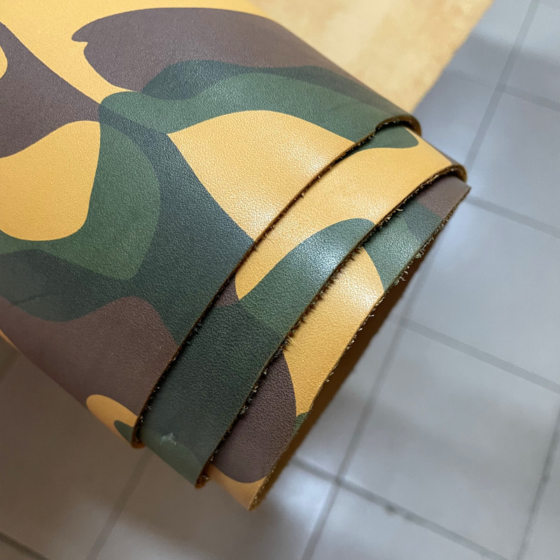 迷彩植鞣  头层牛皮3D打印迷彩皮 手工皮具DIY皮料 树膏皮 牛皮革