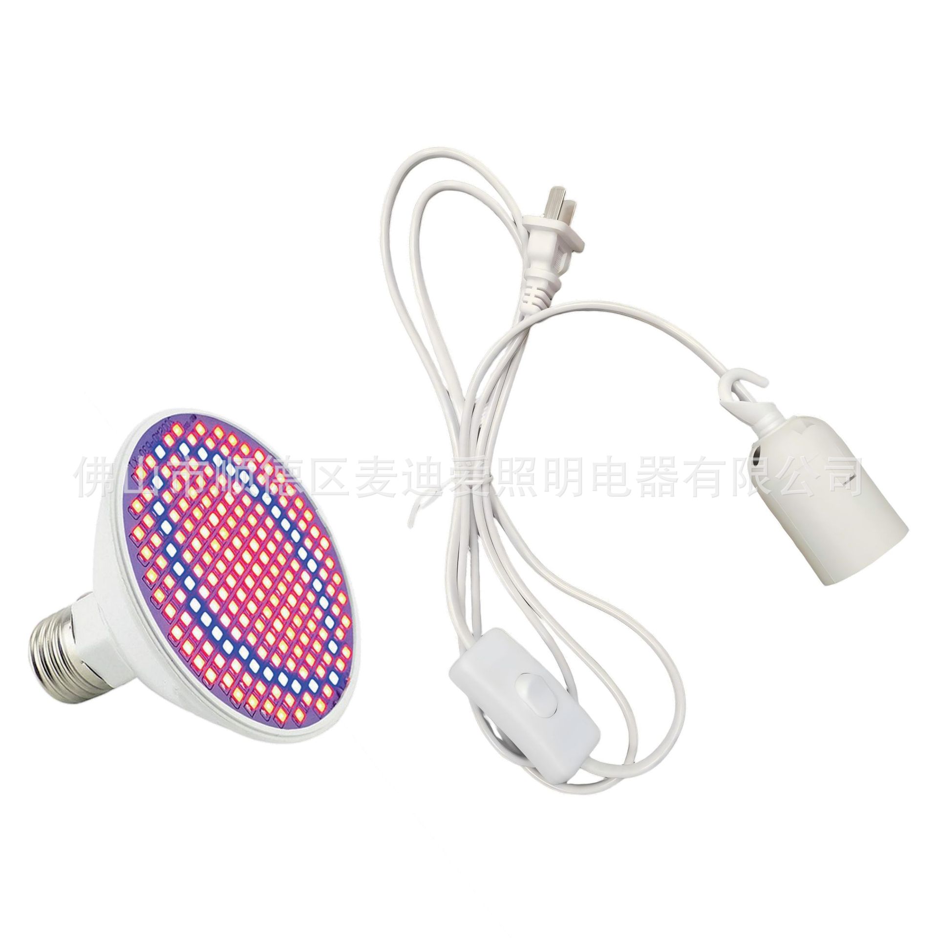 Guirnalda de 200 luces LED con interruptor y cable con portalámparas (gancho incluido).