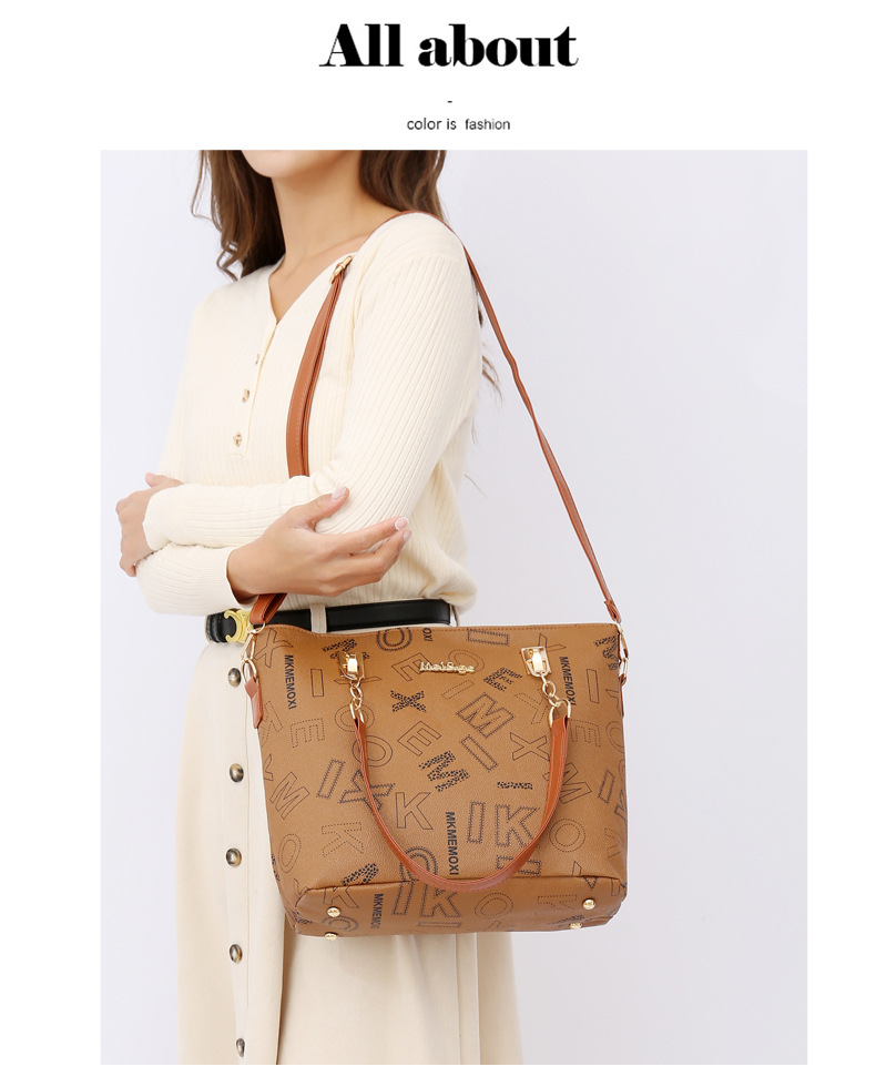 Cross-border foreign trade large-capacity new European and American retro mother-and-child bag multi-piece set women's bag, single-shoulder crossbody handbag undefined
