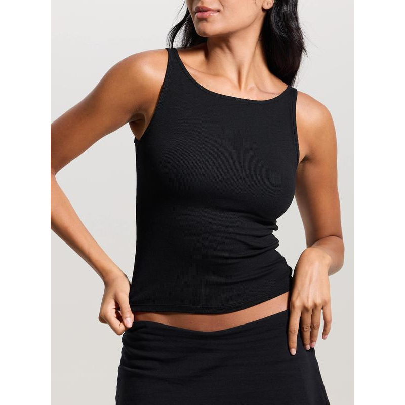 C 64726 Women's padded solid camisole with built-in bra