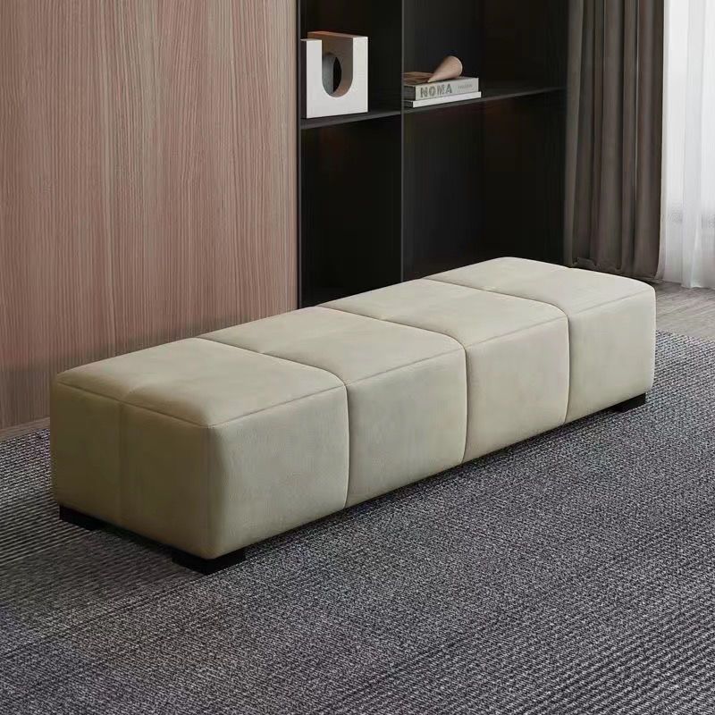 Fábrica directa de vestuario cambiador de zapatos taburete cama frente al banco de descanso italiano cama de dormitorio almacenamiento taburete cola de cama