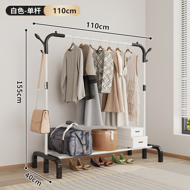 Perchero sencillo transfronterizo, perchero de pie para dormitorio o balcón, tendedero plegable móvil, tipo barra de pie, venta al por mayor