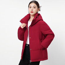 新款正品羽绒服女2024冬国标90白鸭绒加厚短款妈妈装气质品牌外套