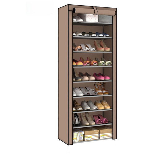 9.8 Nanshang Simple Non-Woven Shoe Cabinet, Multi-Layer Shoe Rack with Iron Frame, Dustproof Shoe Organizer, Assembled Steel Tube Shoe Shelf