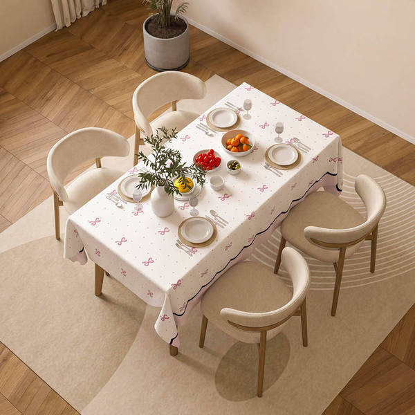 Cute cartoon tablecloth waterproof and oil-proof no-wash light…