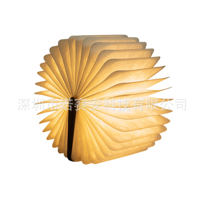 Fábrica creativa Festival de mediados de otoño regalo de madera Bluetooth música libro luz transfronteriza táctil LED libro luz pantalla luz nocturna