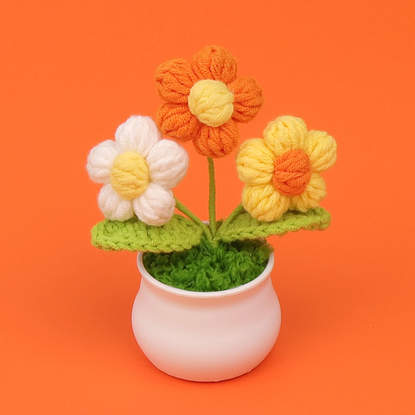 Girasoles de lana transfronterizos en maceta orquídeas no me olviden tulipanas flores simuladas regalo de maestros de temporada