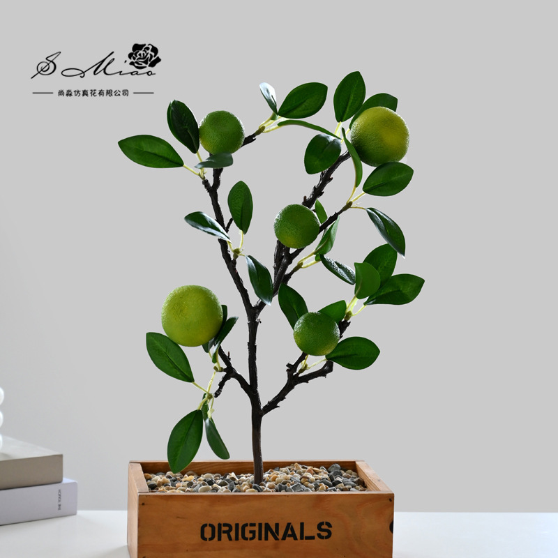 Flores artificiales, estilo pastoral, bonsái pequeño de frutas simuladas, decoración de interiores, suministro directo de fabricantes, dropshipping de flores artificiales, plantas en maceta simuladas image 9