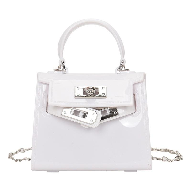 2025 nuevo bolso de gelatina lindo mini bolso sobre rojo todo fósforo cadena bolso para niños bolso pequeño mensajero de un solo hombro