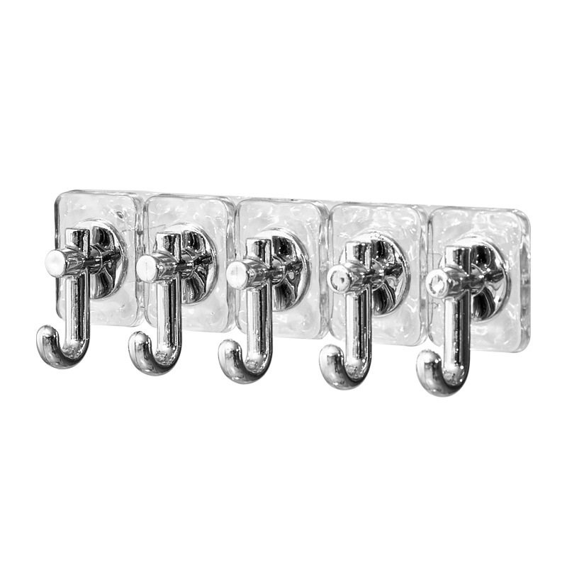 Mini gancho fuerte adhesivo de carga de pared sin costuras puerta trasera percha clave percha cocina baño creativo gancho pegajoso