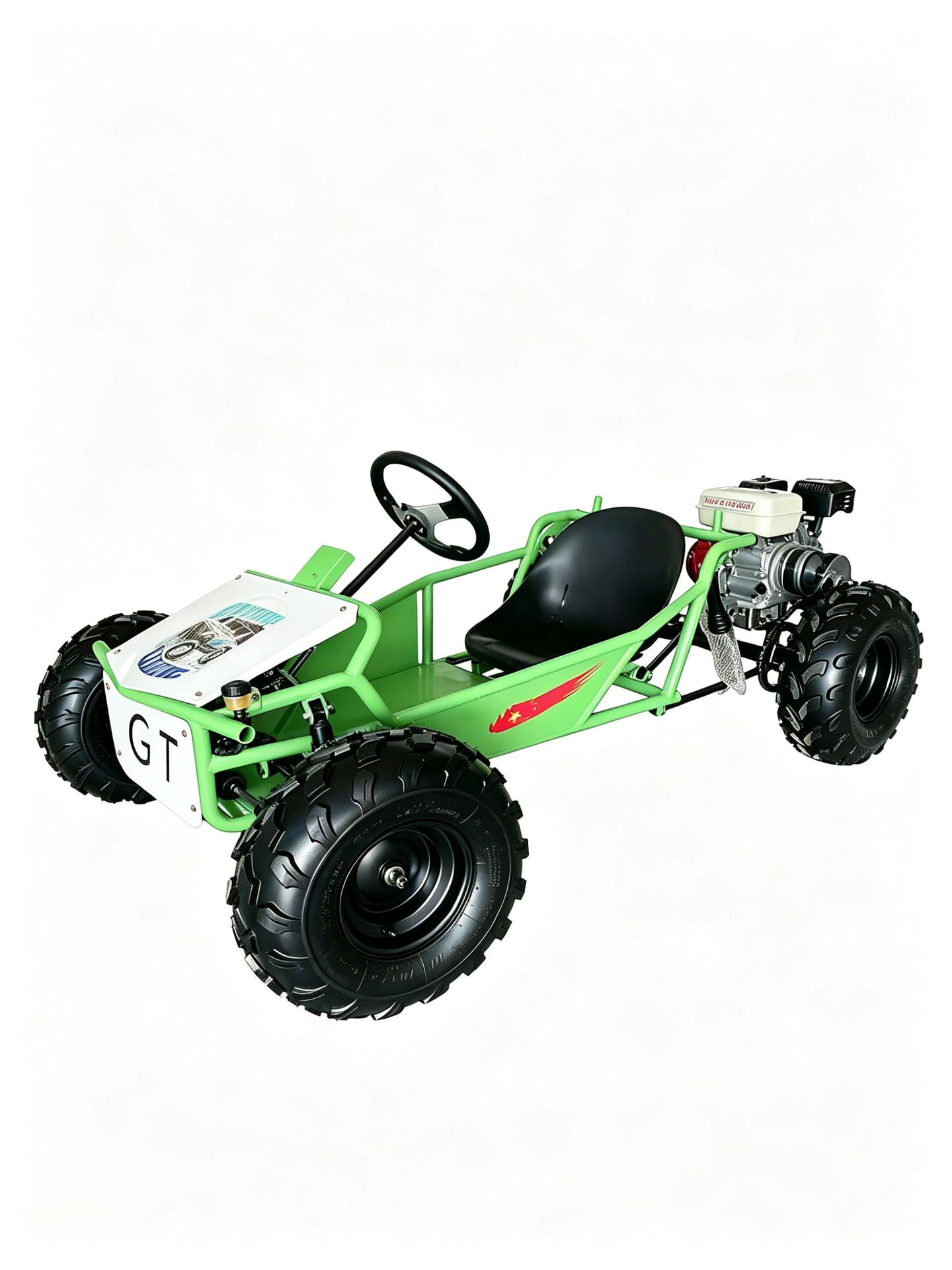 GT gasolina kart de carretera de acero de una persona cuatro ruedas de playa de campo de atracción de atracción de drift kart