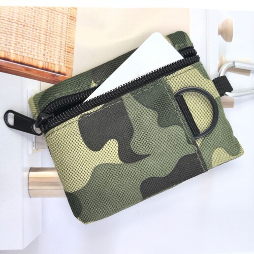 Outdoor tactical mini multi-functional headphone bag coin purse mini wallet for men sports wallet card case identity bag