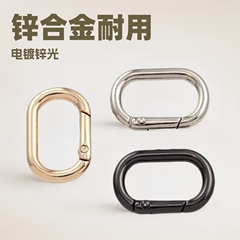 ランウェイ楕円形サークル亜鉛合金異形開口サークル、バッグ、衣料品、アクセサリー、金具、オリジナルデザイン