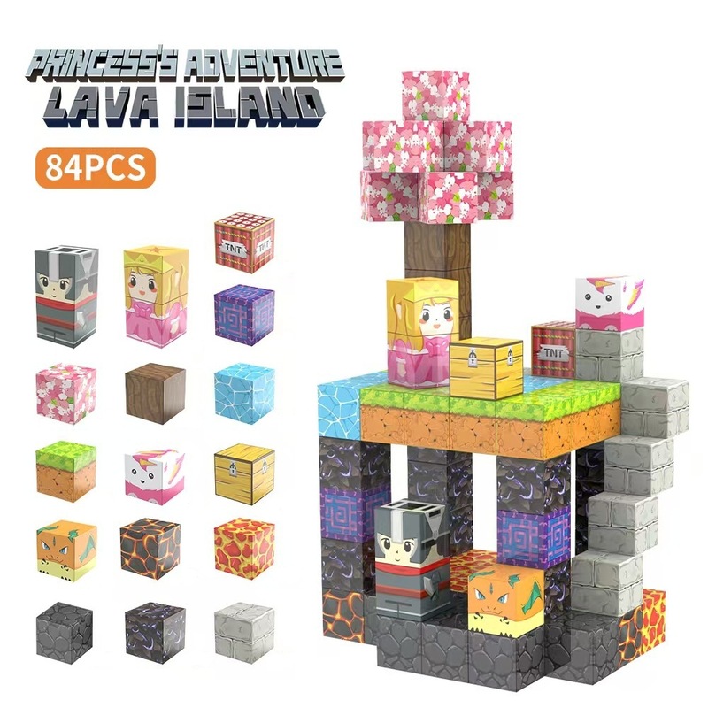 クロスボーダー マインクラフト 磁気ブロック 磁気ブロックセット 原始森林 STEM感覚玩具 Amazon|undefined