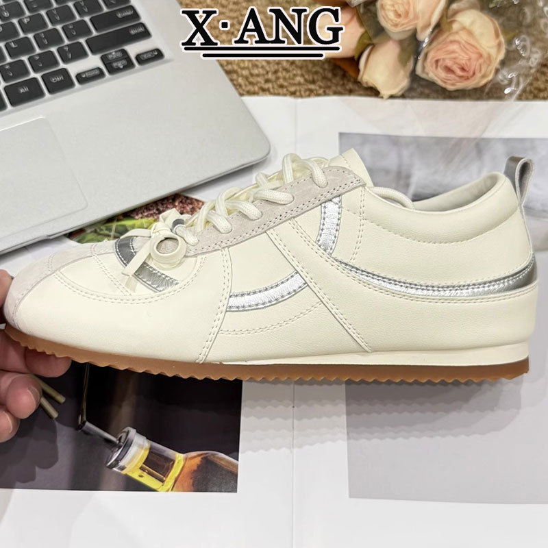 真皮内增高德训鞋女款2025秋季新款百搭软底阿甘鞋子女休闲运动鞋|undefined