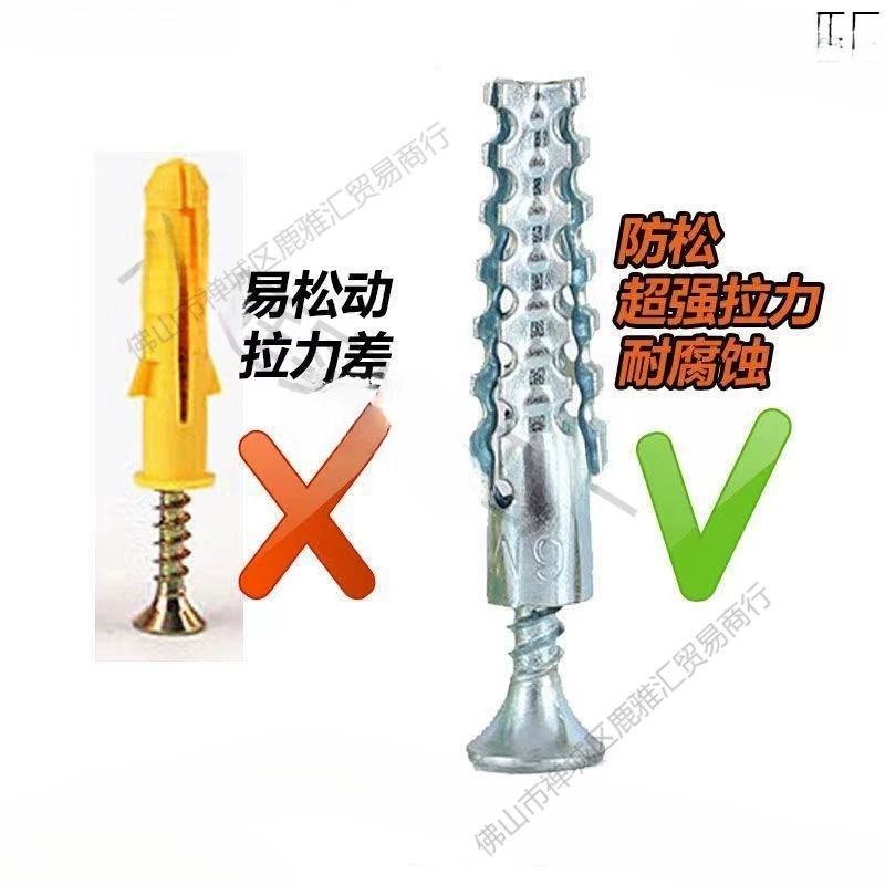 Металлическая расширительная заглушка, расширительная трубка, металлический расширительный винт, сменная пластиковая расширительная трубка, зубчатый шипованный цементный анкерный гвоздь для стены.