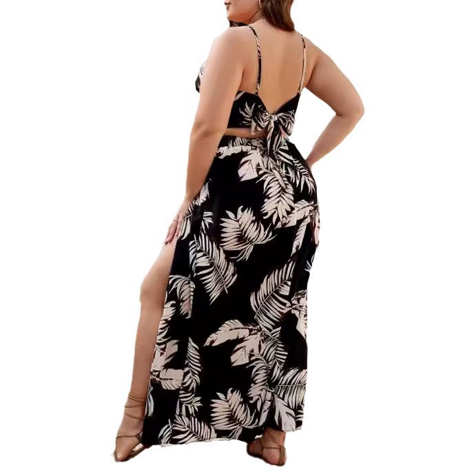 Летний комплект, Amazon, европейский стиль, plus size, стиль бохо