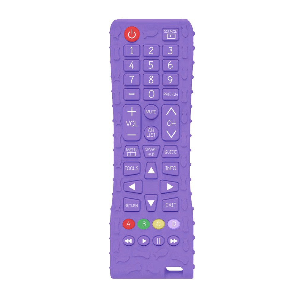 First generation remote control teether color printed purple