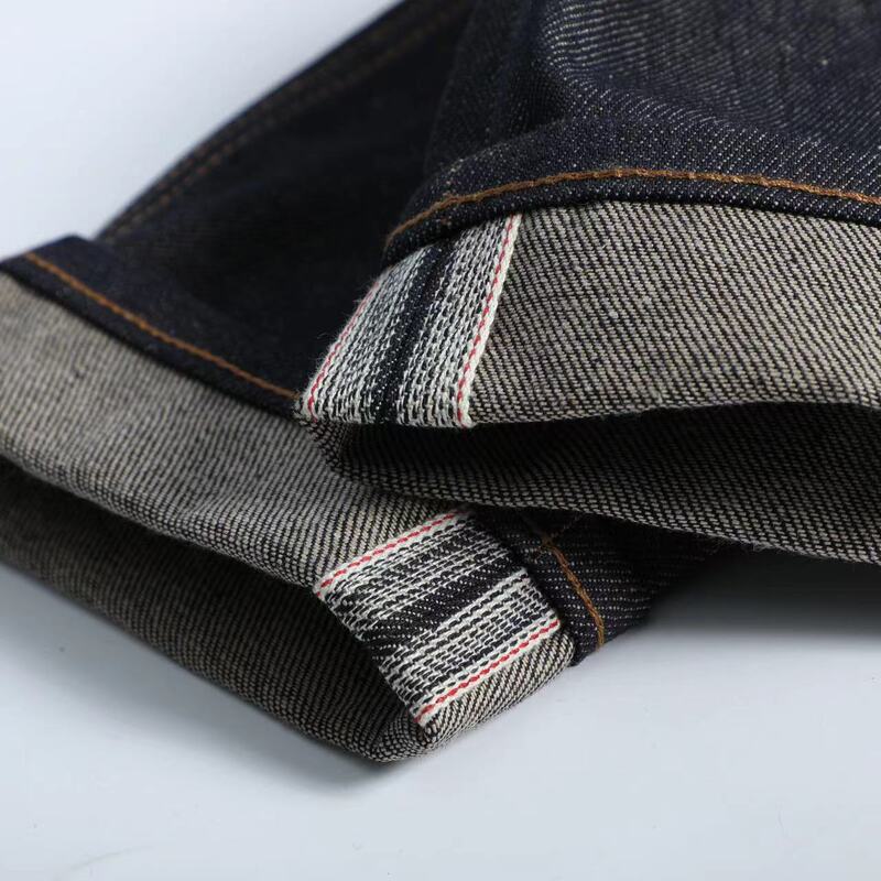 Men's 16oz Selvedge Denim Jeans, Pure Cotton, High-Waisted Straight-Leg Pants, Selvedge Men's 16oz Selvedge Denim Jeans, Pure Cotton, High-Waisted Straight-Leg Pants, Selvedge