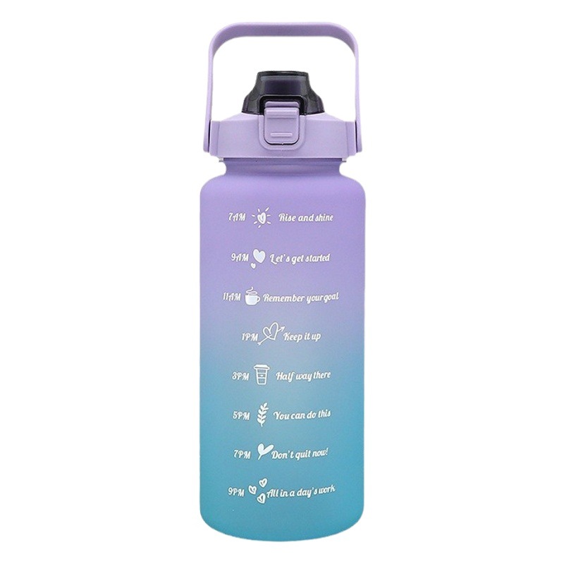 Nueva taza portátil deportiva deportiva para beber de gran capacidad de gran capacidad de Amazon de gran capacidad y color degradado