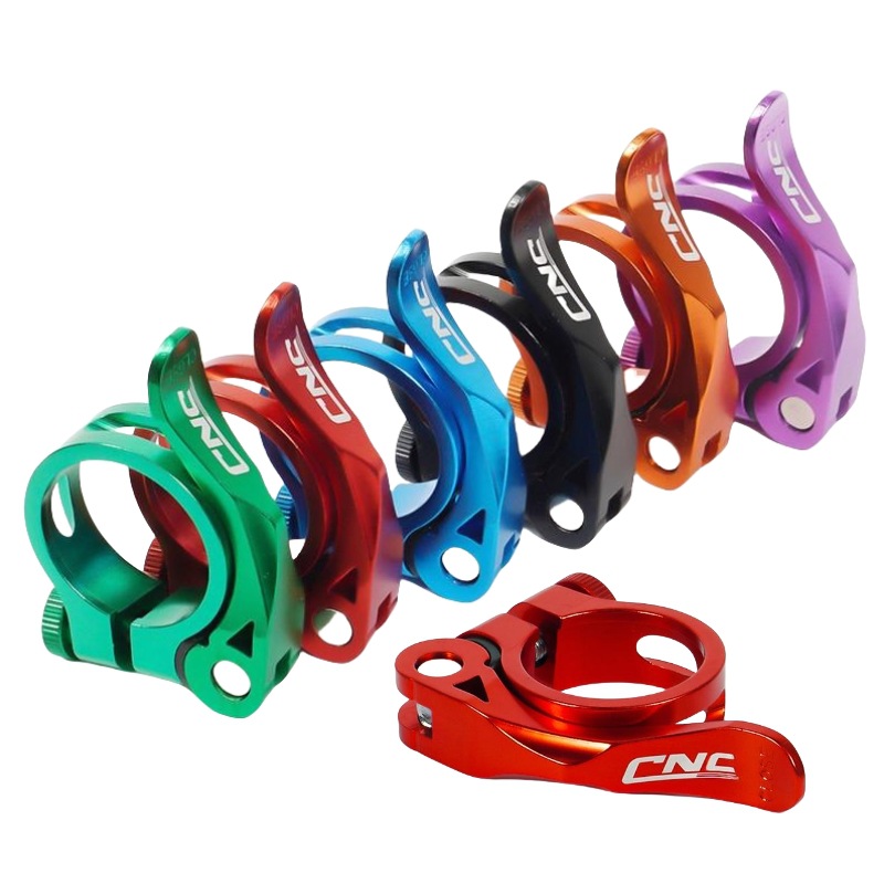 CNC carretera bicicleta de montaña abrazadera de asiento 31,8mm Abrazadera de asiento de aleación de aluminio 34,9mm varilla de asiento de bloqueo de liberación rápida