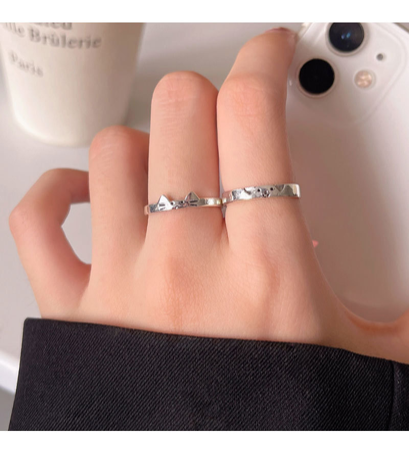 520爆款猫咪和小狗对戒情侣款食指戒设计感小众开口可调戒指批发详情14