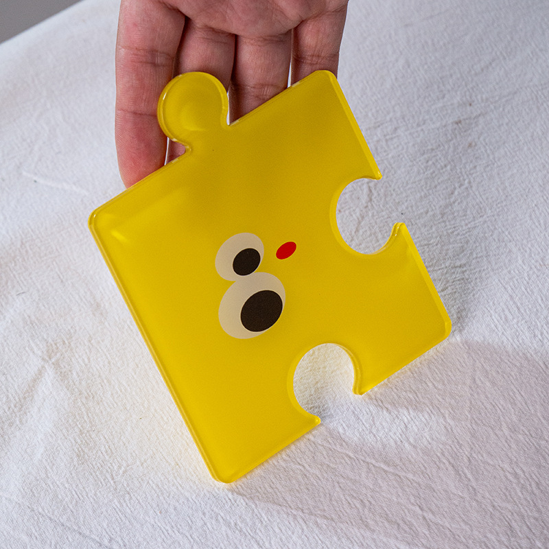 Colgar acrílico puzzle almohadillas DIY decoración de pared cafetería postre decoración taza almohadillas de dopamina color comida