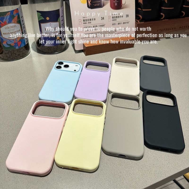 适用iPhone17Promax固态硅胶磁吸手机壳苹果16亲肤手感全包保护套|undefined