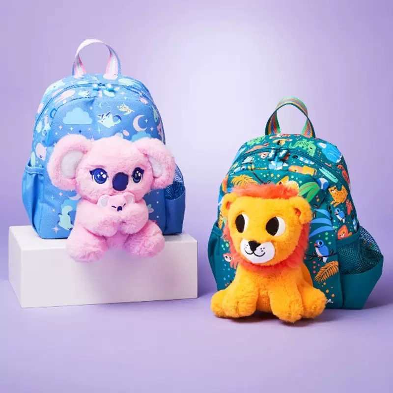 Australia Smiggle mochila escolar jardín de infantes mochila para niños mochila de dibujos animados bolsa de almacenamiento muñeca de felpa mochila escolar