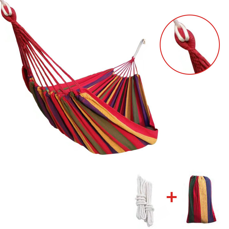 Outdoor anti rollover single and double person swing hammock