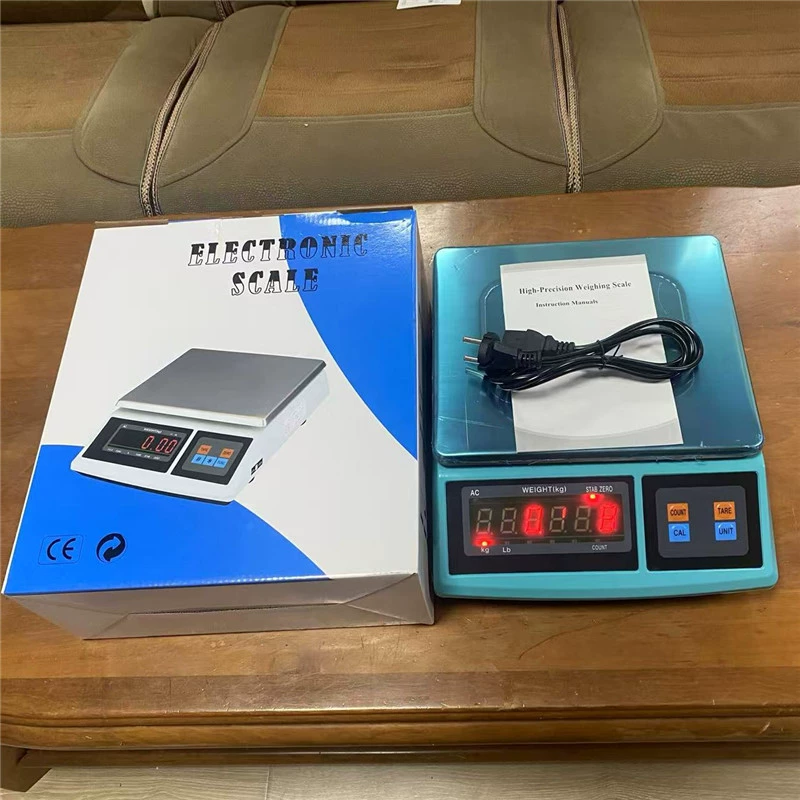 Английские настольные весы для трансграничного экспорта специализируются на высококачественных утолщенных цифровых весах с американской стандартной вилкой/напряжением 110 В, 30 кг.