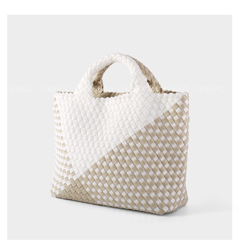 Tote Bag 2024 New Product Launch Top Quality Medium Size Edited Advanced Color Matching Handbag Double Bag High-end Women's Bag _voghion.com