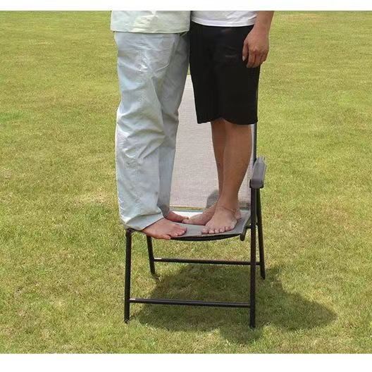 Breathable foldable Teslin backrest chair for western restaurant, leisure, outdoor, open-air places, camping, foldable chair customization, wholesale
