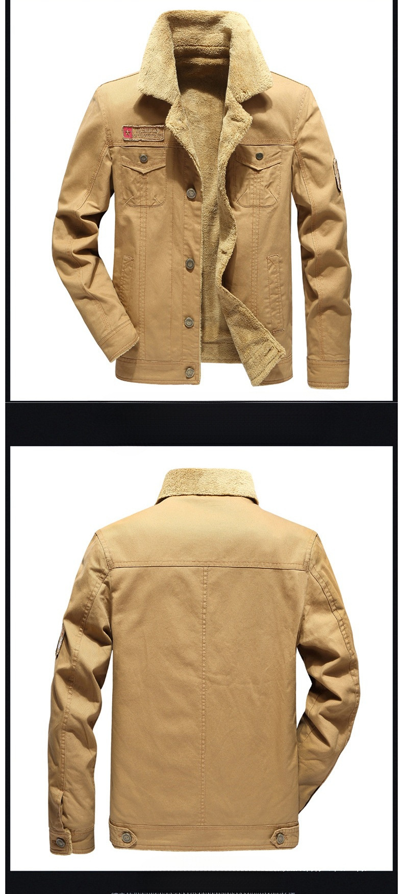 Giacca invernale da uomo in lana di agnello lavata, taglia comoda, calda, dropshipping transfrontaliero_voghion.com