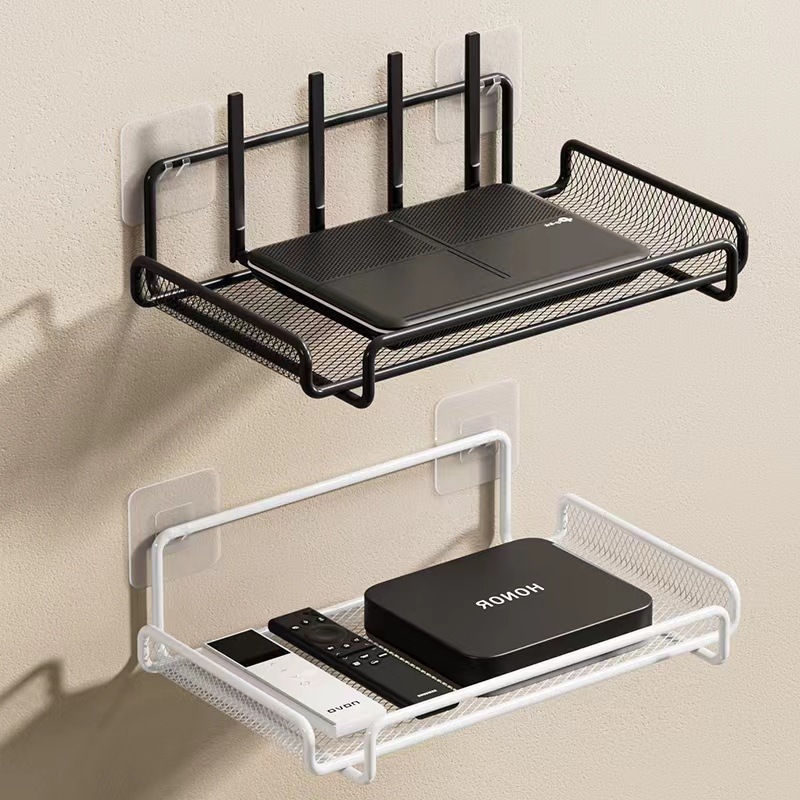 Cross-border Home Wall-mounted Router Storage Rack, Household Tv...