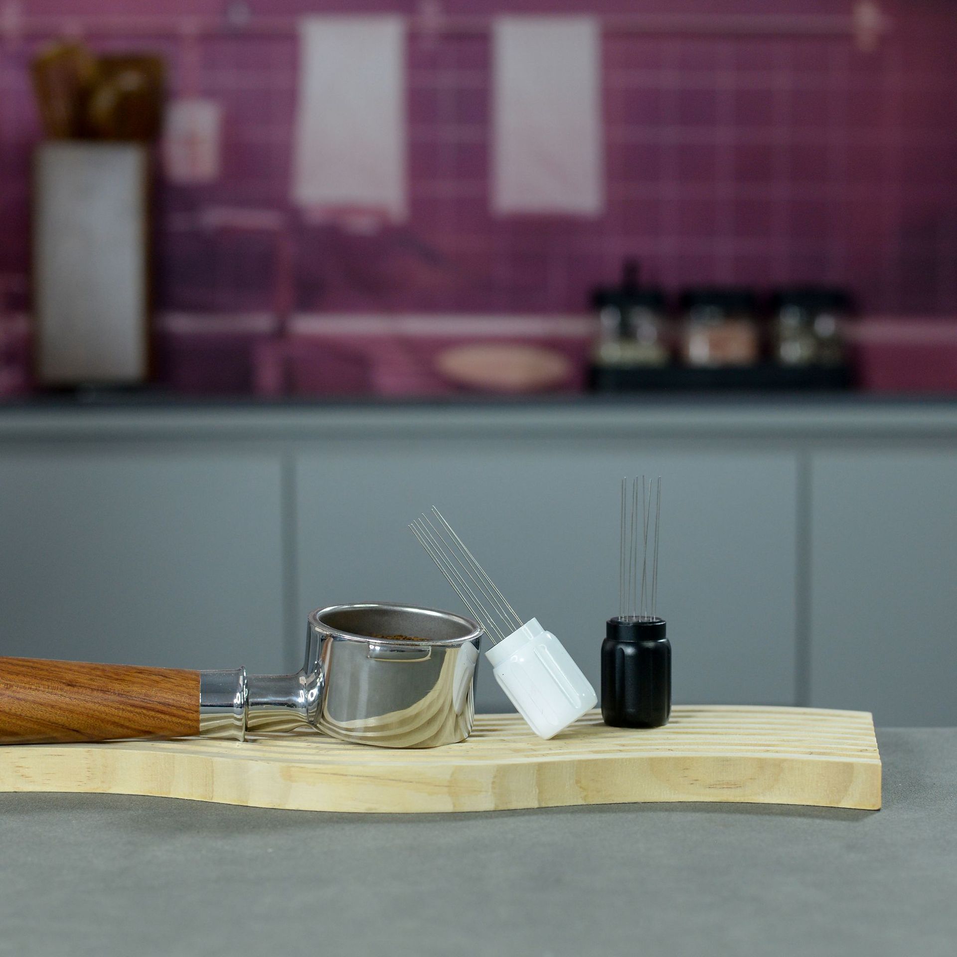 Polvo de tela de café de aleación de aluminio aguja polvo suelto aguja de polvo de madera Dispositivo de polvo de madera sólida separador de aguja de polvo suelto