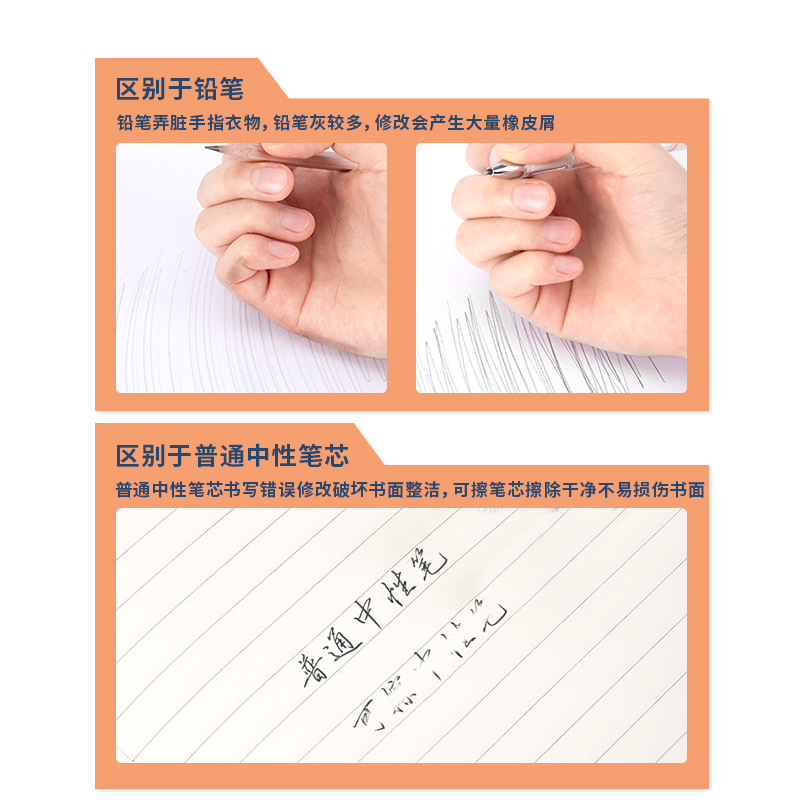 力のあるペンを拭くことができます。小学生の魔力ペンを押して、芯の中性ペンを交換します。|undefined