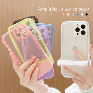 Invisible bracket for iPhone16 phone case 15 Apple silicone XS/XR simple 11 transparent 14Pro Max