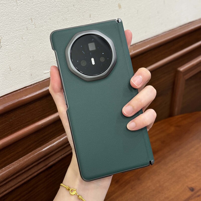 Honor Magic V5用携帯電話ケース、カーボンファイバー柄、中軸保護、VS2プレーンレザーヒンジ、フルカバー、耐衝撃ハードケース|undefined