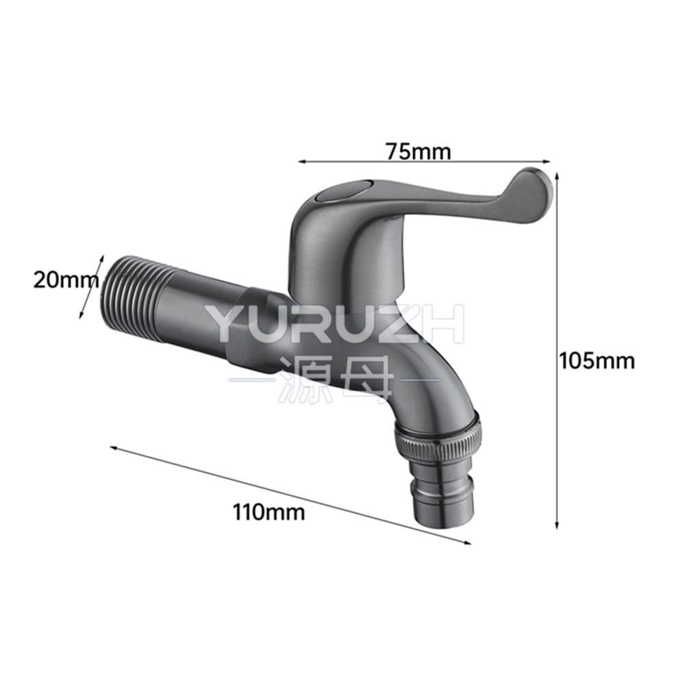 Yuanmu quick-boiling faucet gun, grey washing machine faucet, extended washbasin faucet, direct sales from the original manufacturer Specification drawing