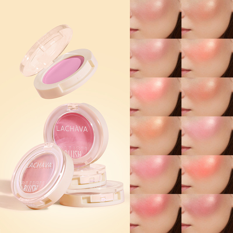 Crema de rubor monocromo LACHAVA transfronteriza 12 colores mate nude maquillaje de alto brillo colorete perlado crema de rubor al por mayor
