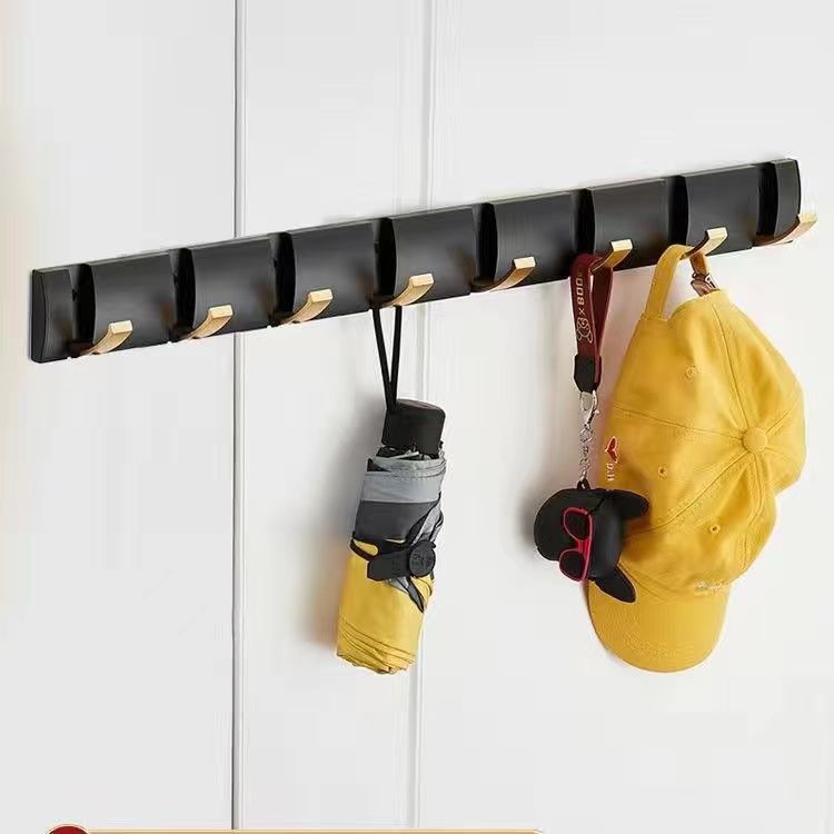 Pistola gris invisible gancho de la capa colgante de pared entrada de la pared gancho de la ropa gancho de la fila detrás de la puerta armario sombrero gancho sin perforar