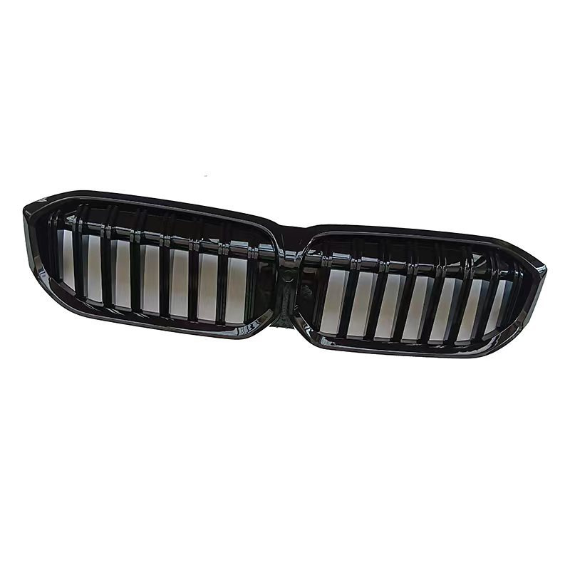 Suitable for BMW 3 Series LCI G20 G28 front bumper grille modification in bright black single-line design, 23-26 models