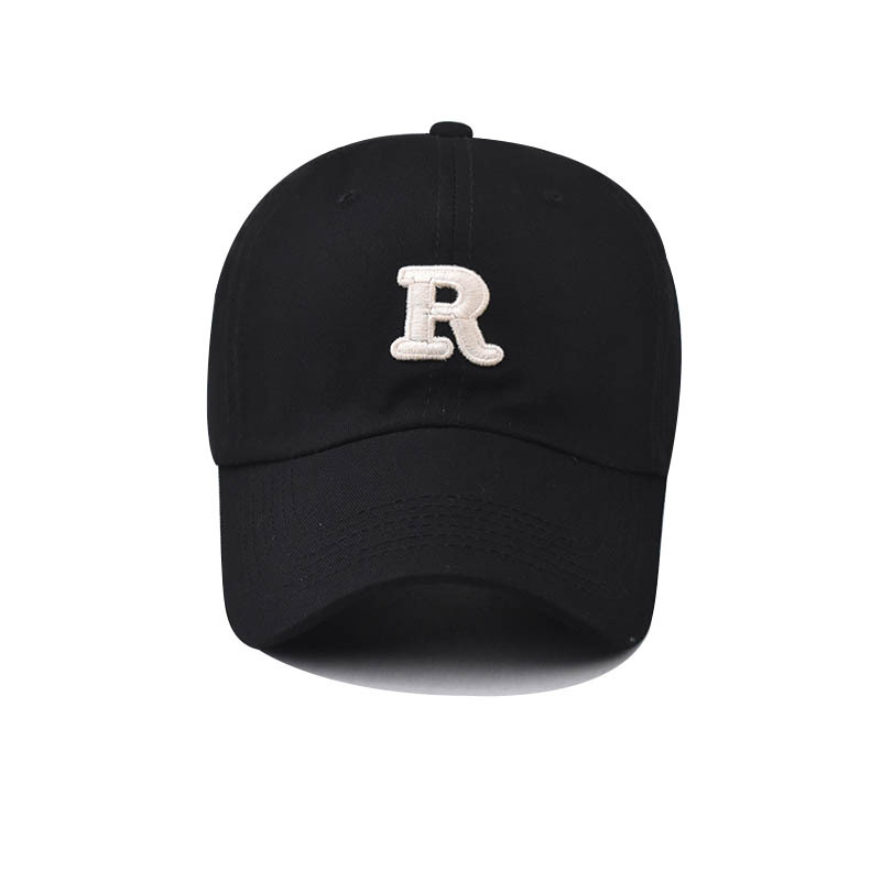 Nueva letra R extra grande gorra de profundización bordada de algodón gorra de béisbol para hombres y mujeres gorra de pico al aire libre