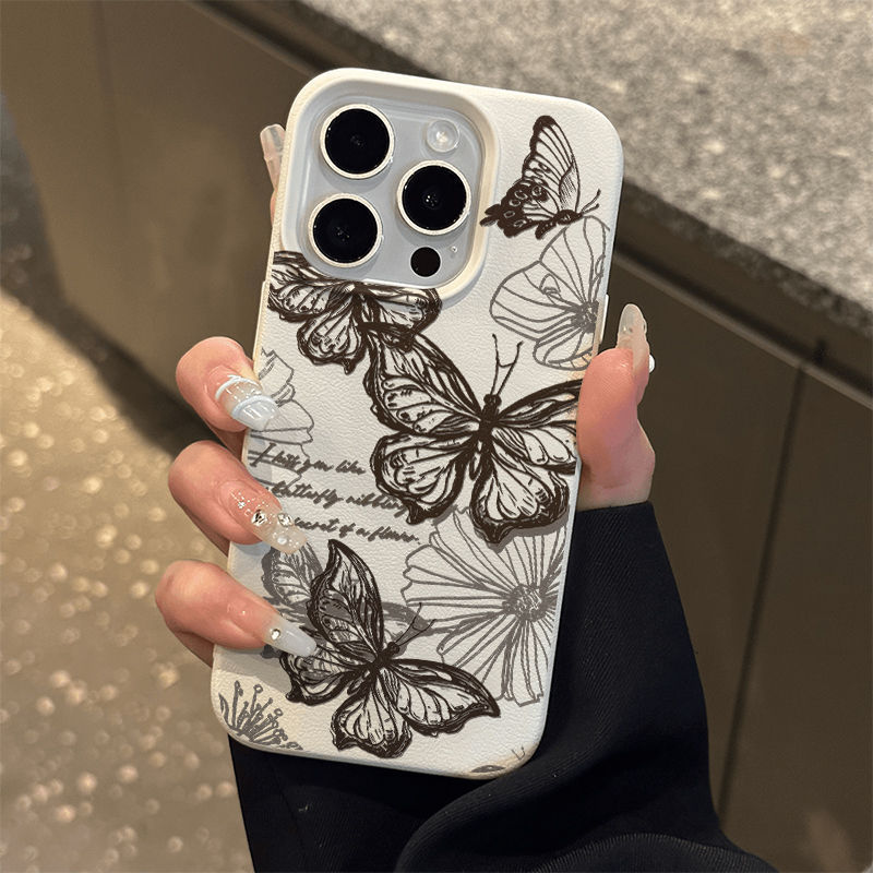 Full Screen Spots Suitable for Apple 15 16Promax Mobile Phone Case Pebbled Soft Shell Large Hole 11 12 Cartoon 13P